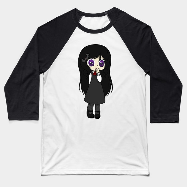 vampire chibi girl Baseball T-Shirt by LillyTheChibi